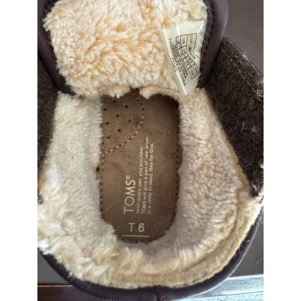 Toms Baby Paseo Mid Synthetic Leather Easy On/Off Fall Toddler 6 Burgundy